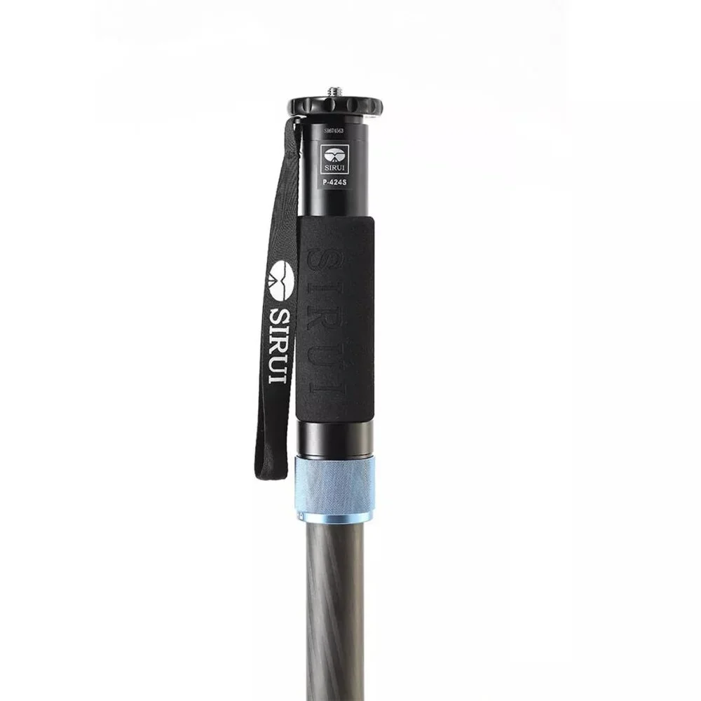 SIRUI MONOPOD P-424SR CARBON FIBER PHOTO VIDEO STAND PLUS INDURO TH4 TRIPOD HEAD